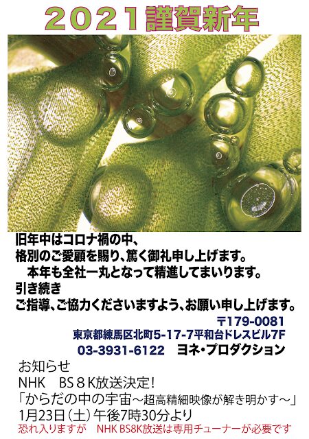 2021謹賀新年　明けましておめでとうございます