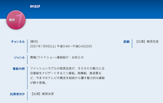 2021/1/9午後0時40分に　からだの中の宇宙が、総合テレビで紹介されます。